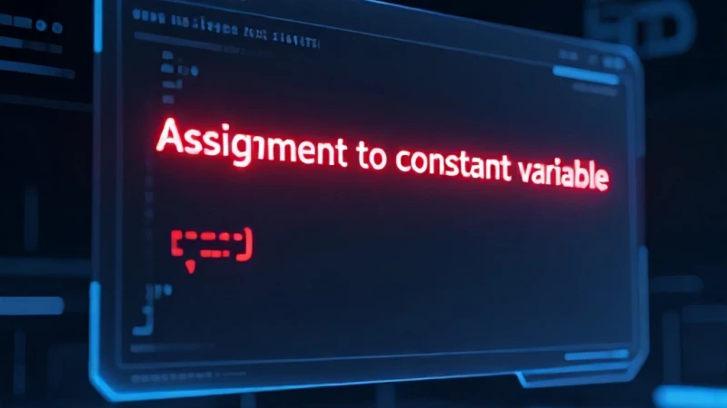 Javascript "Assignment to constant variable" hatası neden olur?