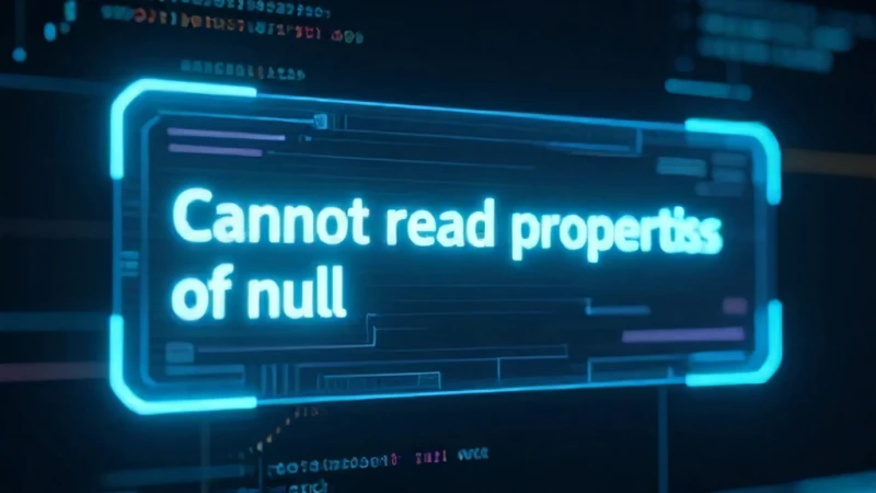 Javascript "Cannot read properties of null" hatası nasıl önlenir?