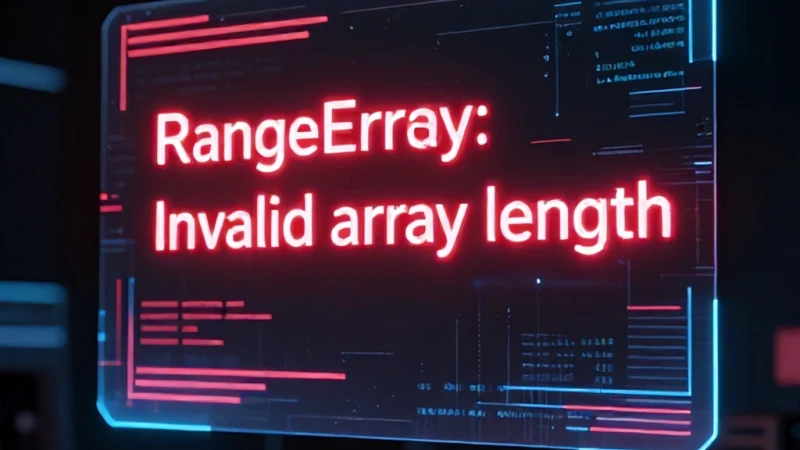Javascript "RangeError: Invalid array length" hatası neden olur?