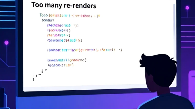 Javascript "Too many re-renders" hatası nasıl düzeltilir?