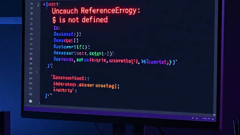 Javascript "Uncaught ReferenceError: $ is not defined" hatası nasıl çözülür?