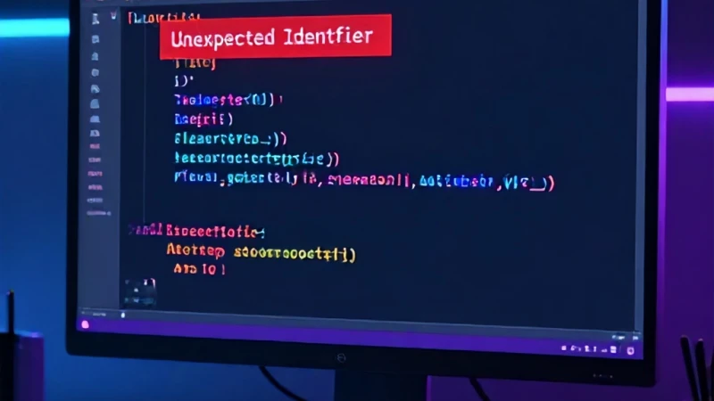 Javascript "Unexpected identifier" hatası ne demektir?
